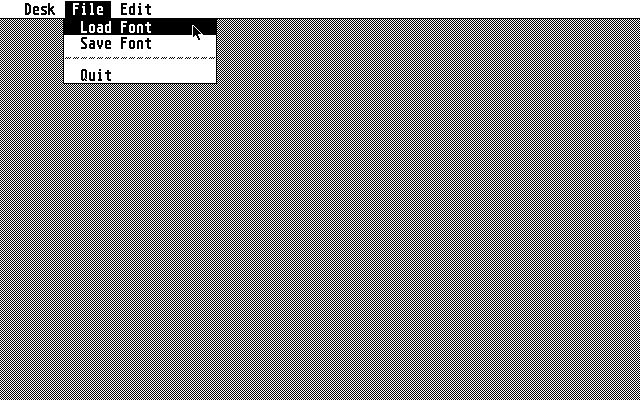 Font Edit atari screenshot